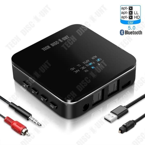 TD® Bluetooth 5.0 Aux-adapter Bluetooth-mottagare 2-i-1 Bluetooth-adapter Bluetooth 5.0-sändare