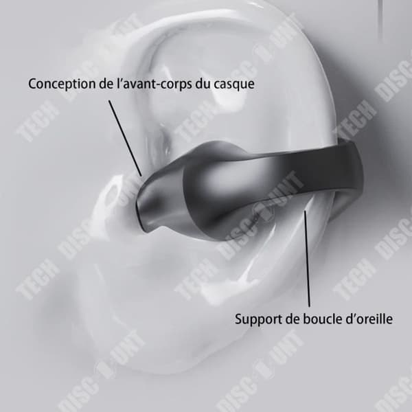 TD® Bluetooth-headset Binauralt icke-i-örat sportsamtal med hög ljudkvalitet och universell
