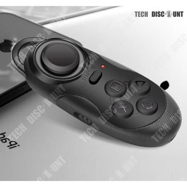 Svart vit blå 3D virtuell verklighetshjälm, smart telefonhörlurar, Bluetooth spel fjärrkontroll kontroller.