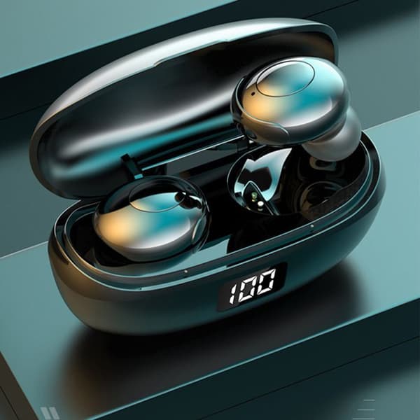 TD® trådlösa Bluetooth-hörlurar-Bluetooth 5.0-Brusreducering-Digital display