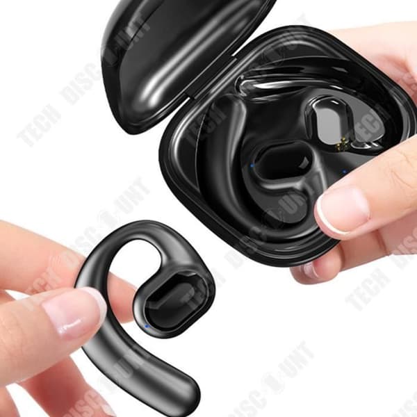 TD® Bluetooth-headset, öronmonterat batteri med lång livslängd, sporthörsnäcka för benledning