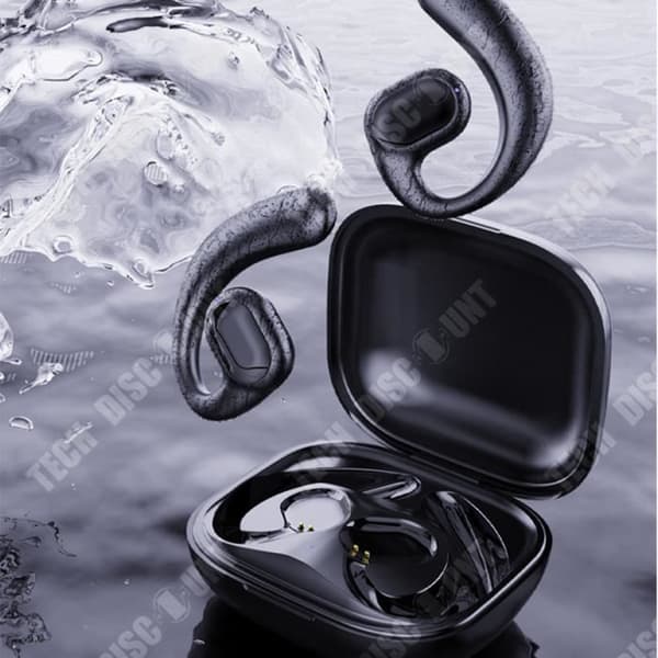 TD® Bluetooth-headset, öronmonterat batteri med lång livslängd, sporthörsnäcka för benledning