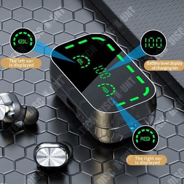 TD® Bluetooth-headset för digital sport med stor spegelskärm Stereoheadset Headset med överföringsområde på