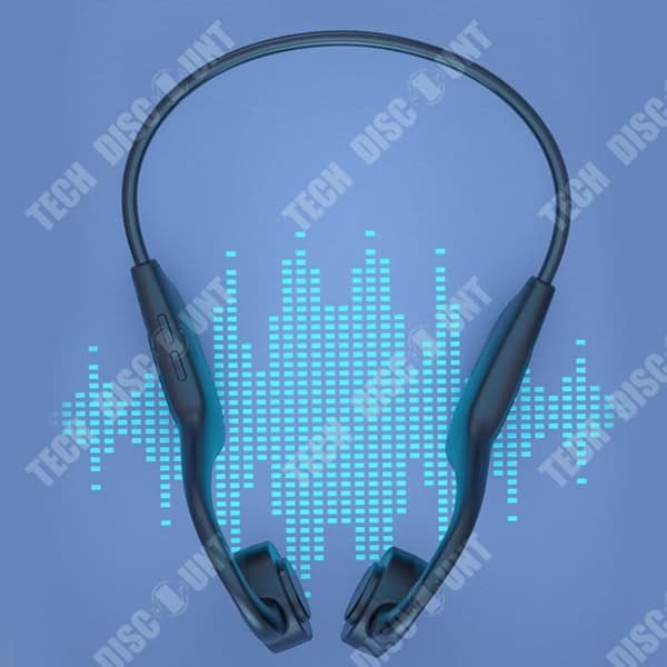 TD® Bone conduction hörlurar trådlösa bluetooth sport löpning stereo bilateral bendetektion luftledning