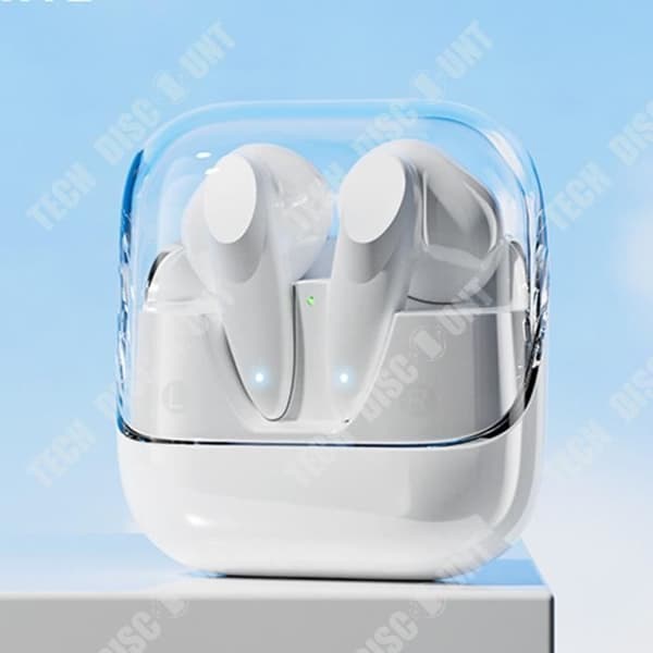 TD® trådlösa Bluetooth-hörlurar Bluetooth 5.2 Transparent fack Brusreducering 360 graders surroundljud Gaming Headset