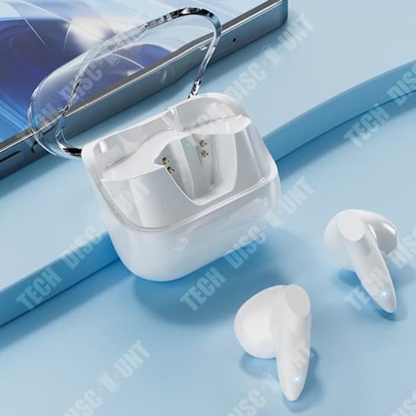 TD® trådlösa Bluetooth-hörlurar Bluetooth 5.2 Transparent fack Brusreducering 360 graders surroundljud Gaming Headset