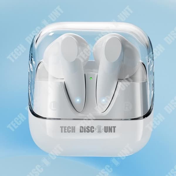 TD® trådlösa Bluetooth-hörlurar Bluetooth 5.2 Transparent fack Brusreducering 360 graders surroundljud Gaming Headset