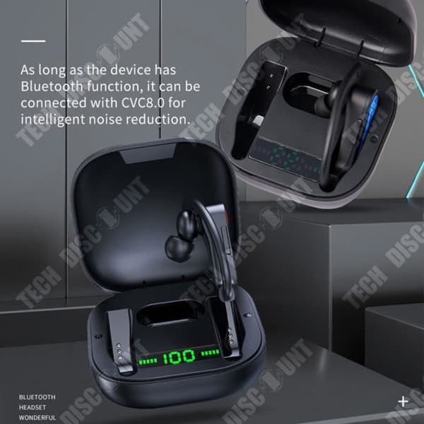 TD® trådlösa Bluetooth-hörlurar In-ear Sports Power Display Digital Display Brusreducering Universal