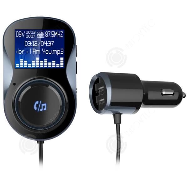 INN® Bil bluetooth mp3 bilsändare bil handsfree BC30B billaddare svart bil bluetooth spelare inter