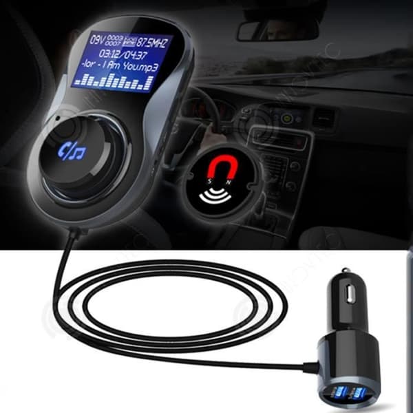 INN® Bil bluetooth mp3 bilsändare bil handsfree BC30B billaddare svart bil bluetooth spelare inter
