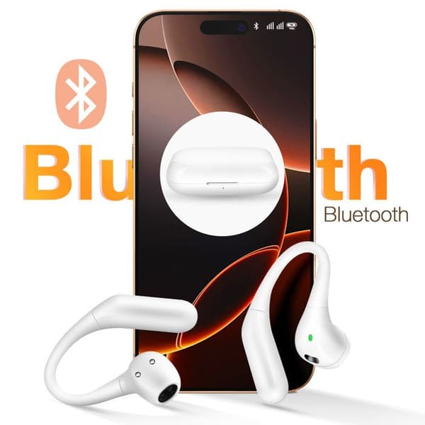 Bluetooth Hörlurar Öronkrok med Mikrofon LinQ Vit