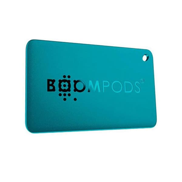 Traceur Airtag Boomcard Format Kreditkort med Apple Find My Laddningsbara Boompods Blå