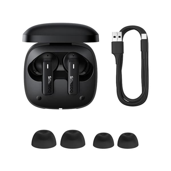 Bowie E19 trådlösa hörlurar (A00069600223-00) Bluetooth 5.3, True Wireless, touchkontroll, ENC-samtal, IPX5 Baseus vit