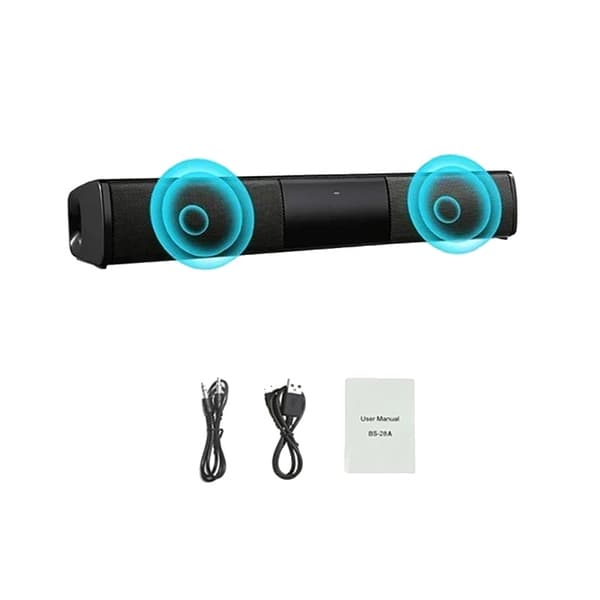 Trådløs Bluetooth Soundbar, Dobbelt Højttalere, 5W Udgivelse,BS-28A