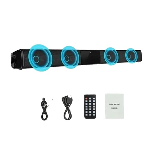Trådløs Bluetooth Soundbar, Dobbelt Højttalere, 5W Udgivelse,BS-28B