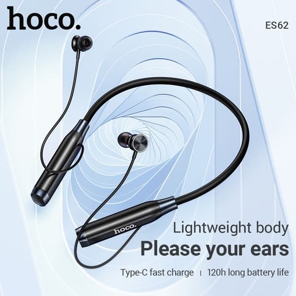 Bluetooth-hörlurar (ES62) för sport, BT-stöd, TF-kort - Hoco - Svart