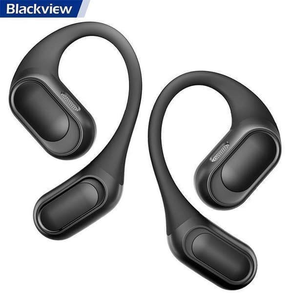 Casque Blackview AirBuds 200, Trådlösa hörlurar Bluetooth 5.4 för örat 500 mAh IP68 vattentåliga - Svart