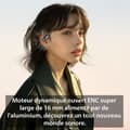 Miniatyrbild 5 av 6: Casque Blackview AirBuds 200, Trådlösa hörlurar Bluetooth 5.4 för örat 500 mAh IP68 vattentåliga - Svart