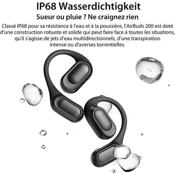 Blackview AirBuds 200 Trådlösa hörlurar Bluetooth 5.4 Öronhängande hörlurar 500 mAh IP68 vattentåliga - Vit