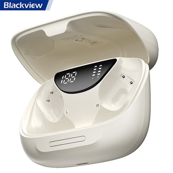 Blackview AirBuds 200 Trådlösa hörlurar BT 5.4 In-ear headset 500 mAh IP68 vattentåliga - Vit