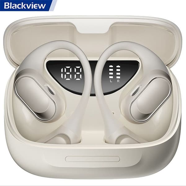 Blackview AirBuds 200 Trådlösa hörlurar BT 5.4 In-ear headset 500 mAh IP68 vattentåliga - Vit