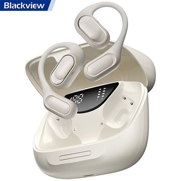 Blackview AirBuds 200 Trådlösa hörlurar BT 5.4 In-ear headset 500 mAh IP68 vattentåliga - Vit