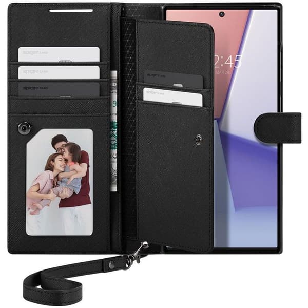 Spigen Plånbok S Plus Svart Samsung Galaxy S23 Ultra