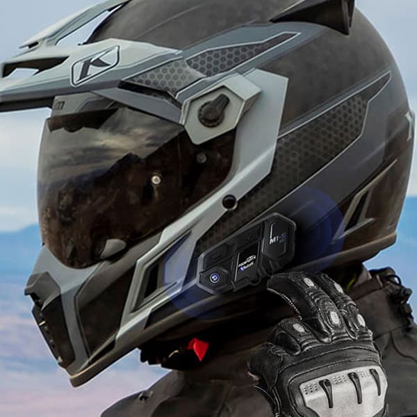 Intercom headset för motorcykel med 2000 meters räckvidd och Bluetooth-stöd - 2-pack