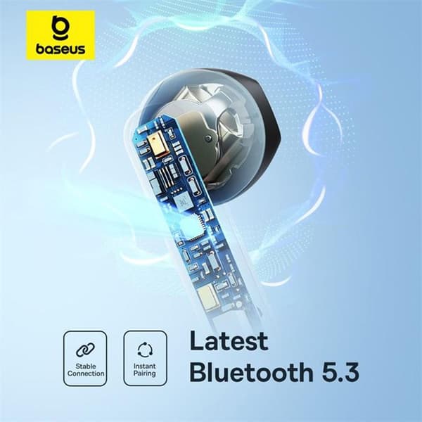Trådlösa hörlurar Bowie E16 (A00061900313-01) Bluetooth 5.3, True Wireless, touchkontroll, vattentåliga Baseus Blue