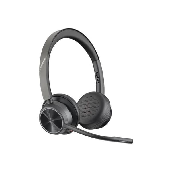 Headset - Bluetooth - trådlöst, trådbundet - USB-C, USB-A via Bluetooth-adapter - HP Inc. - Poly Voyager 4320-M - Headset