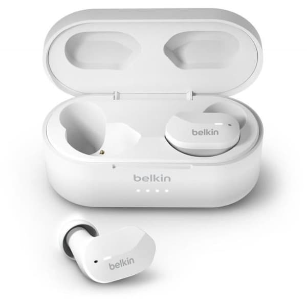BELKIN SOUNDFORM™ - True Wireless Bluetooth-hörlurar - IPX5 - 3 spetsstorlekar - 5h batteritid - Vit