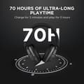 Miniatyrbild 6 av 6: 1MORE SonoFlow - Fällbar trådlös hörlurar - LDAC - Hi-Res - QuietMax™ - Bluetooth 5.0 - 70H batteritid - Svart