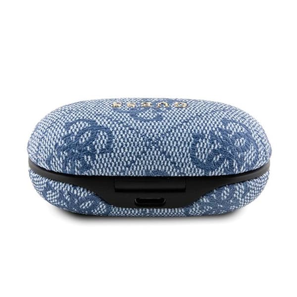 Guess 4G metalllogotyp - TWS ENC Bluetooth-headset + laddningsfodral (blå)
