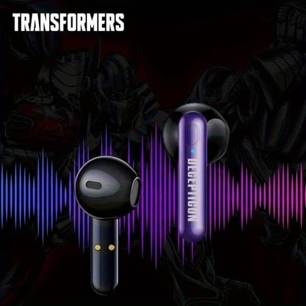 Transformers TF-T03 TWS hörlurar lila Avancerad Bluetooth 5.3-teknologi Effektivt batteri
