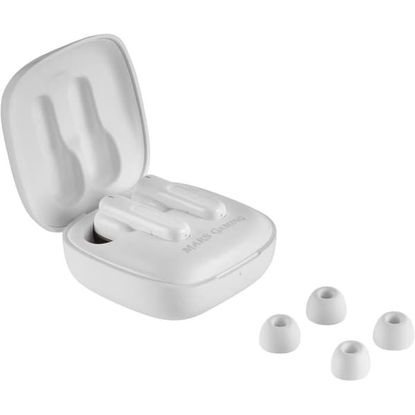 Mars Gaming MHIB Vit - Trådlösa hörlurar - Bluetooth 5.1 - Brusreducering