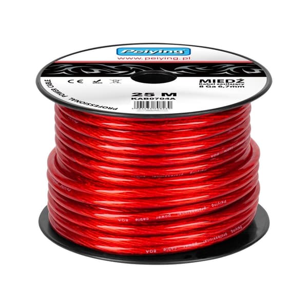 8Ga OD6.7mm CU 25m autokaapeli