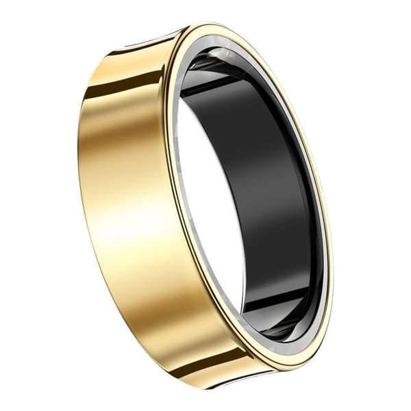 Bluetooth-ansluten ring Hälsospårning Multisport Vattentät Storlek 9 Guld
