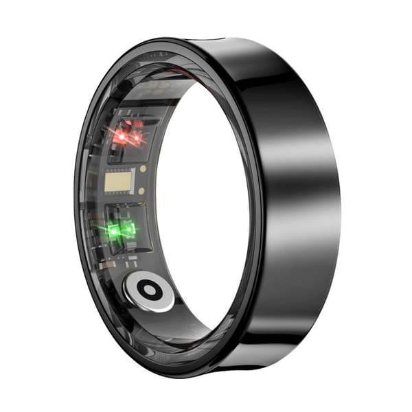 Bluetooth-ansluten ring Hälsospårning Multisport Vattentät Storlek 10 Svart