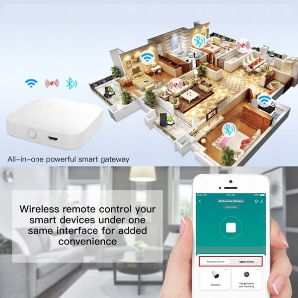 Hub Multi-Code Intelligent - Moes - Zigbee & Bluetooth - Röstkontroll - 128 Enheter