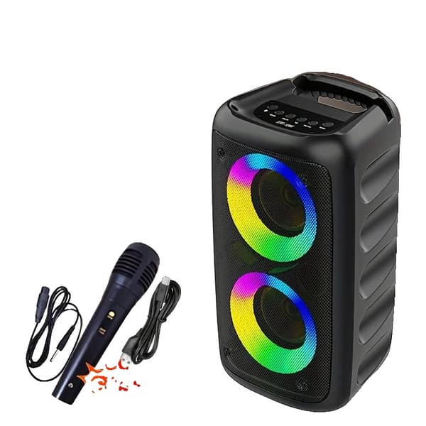 Bærbar trådløs højttaler, dual 10W output, RGB festlys,Højttaler, KTS-1265