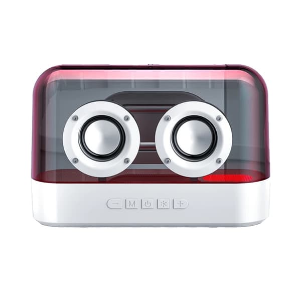 Trådløs Bluetooth-højttaler, 10W udgangseffekt, 2000mAh batteri,hvid, Højttaler