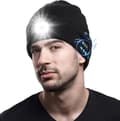 Miniatyrbillede 1 af 5: Moorle Bluetooth Beanie Hat Høretelefon, 5 LED Hue Trådløst Headset Musik Hat Tekniske Gaver Til Mænd Kvinder Teenagere Drenge Piger Sort
