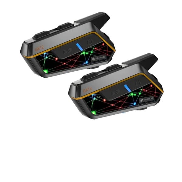 Motorcykel Bluetooth-hjälmintercom, 2000m räckvidd, musikdelning, 2PCS GX12