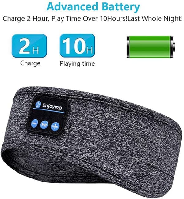 Auledio Bluetooth søvn hovedtelefoner med sportspandebånd, der er tynde, bløde, elastiske og behagelige
