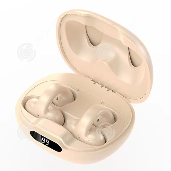 INN Bluetooth-hörlurar 300mAh vattentäta benledning med klipp snabb laddning Typ-C intelligent LED-skärm 6 timmar autonomi