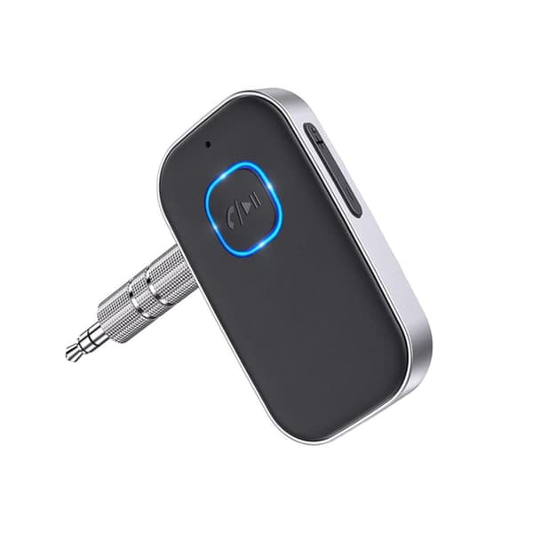 Lollanda Bil-Bluetooth-mottagare med 3,5 mm AUX – trådlös ljudadapter med brusreducering, handsfree-samtal, 16 timmars batteritid 2PCS