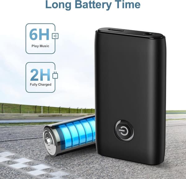 Lollanda 2-i-1 Bluetooth 5.0 Biladapter – Bærbar Sender og Modtager Til Lyd, Kompatibel Med Bærbar Computer, Radio