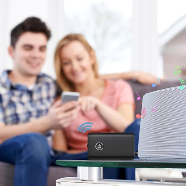 Lollanda 2-i-1 Bluetooth 5.0 Biladapter – Bærbar Sender og Modtager Til Lyd, Kompatibel Med Bærbar Computer, Radio