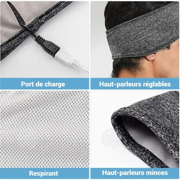 INN Huvudband bluetooth Bluetooth 5.0 Stereo-högtalare 10 timmars batteritid Multifunktionell följeslagare för sömn Sporthuvudband