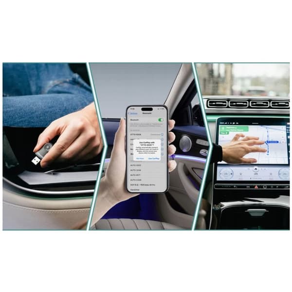 Ottocast Mini 2in1 trådlös CarPlay / Android Auto-adapter CA505-T